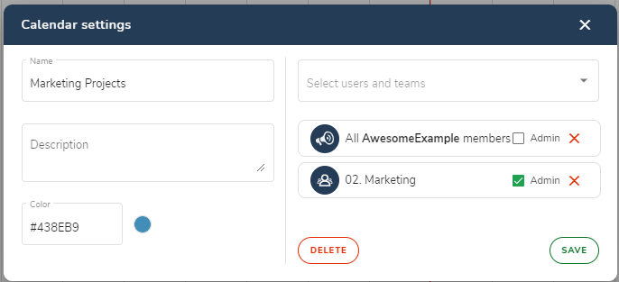calendar permissions