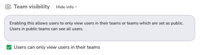team visibility
