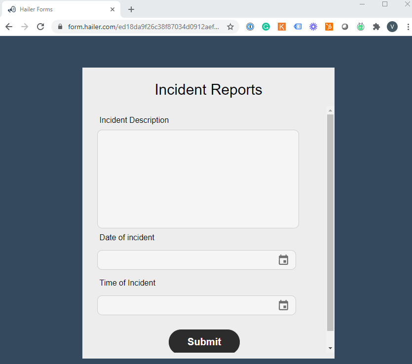web form